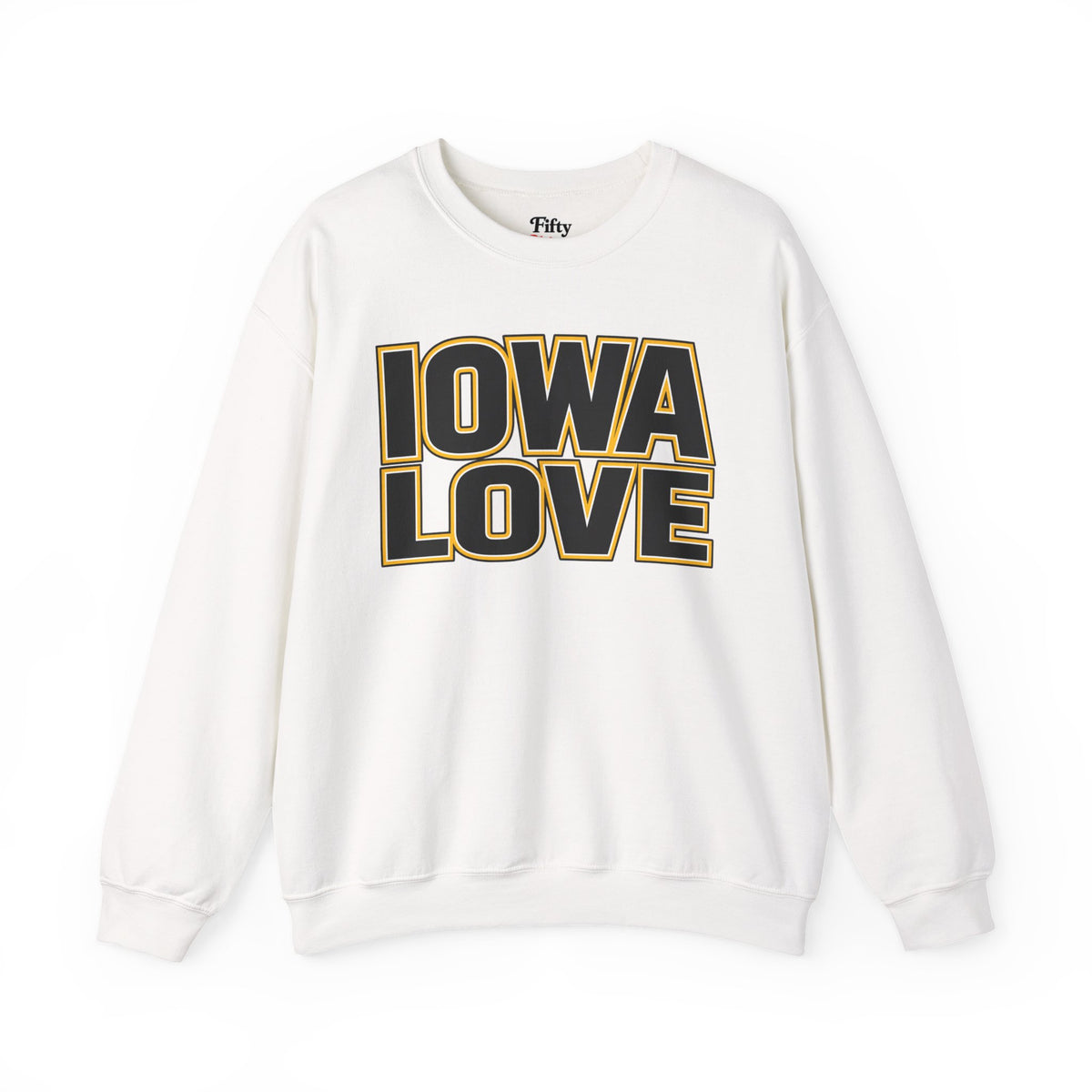 Iowa Love Unisex Crewneck Sweatshirt State Name Graphic