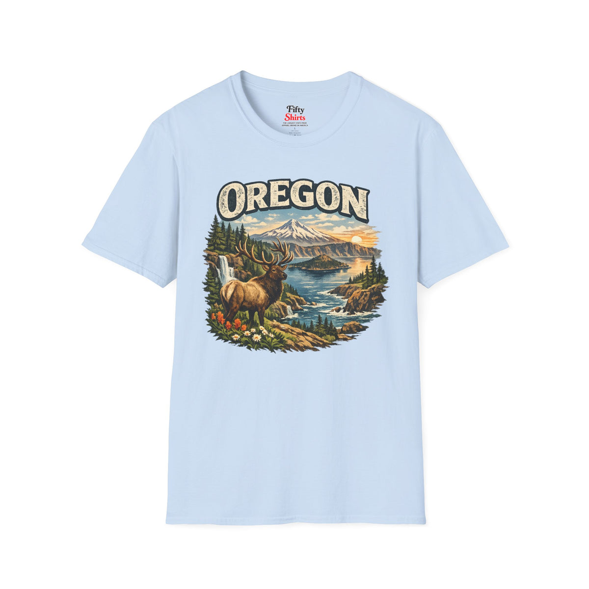 Oregon Wildlife Unisex Softstyle T Shirt State Pride Graphic Tee Collections FS03