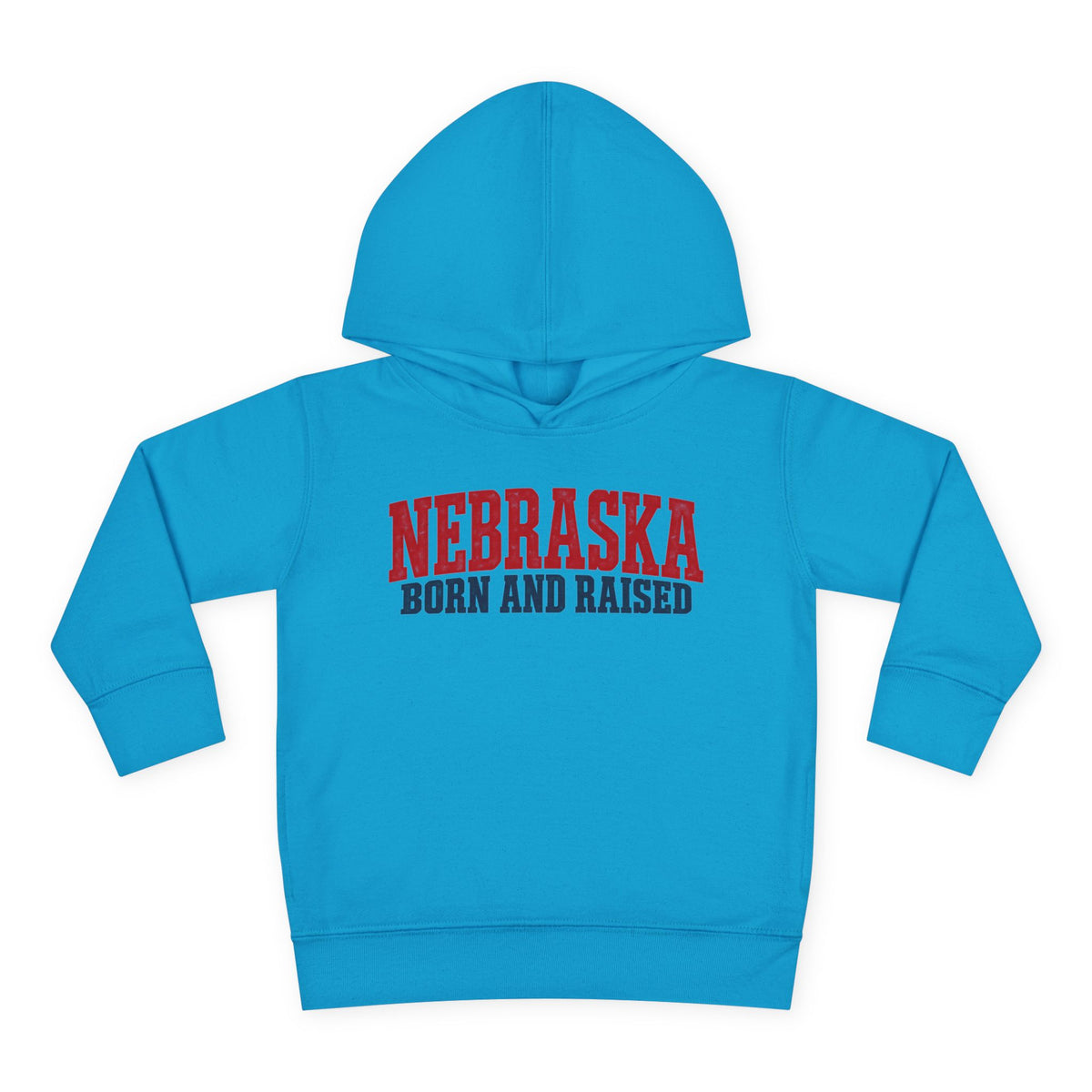 Nebraska Born and Raised Rugged Workwear Unisex Toddler Pullover Fleece Hoodie