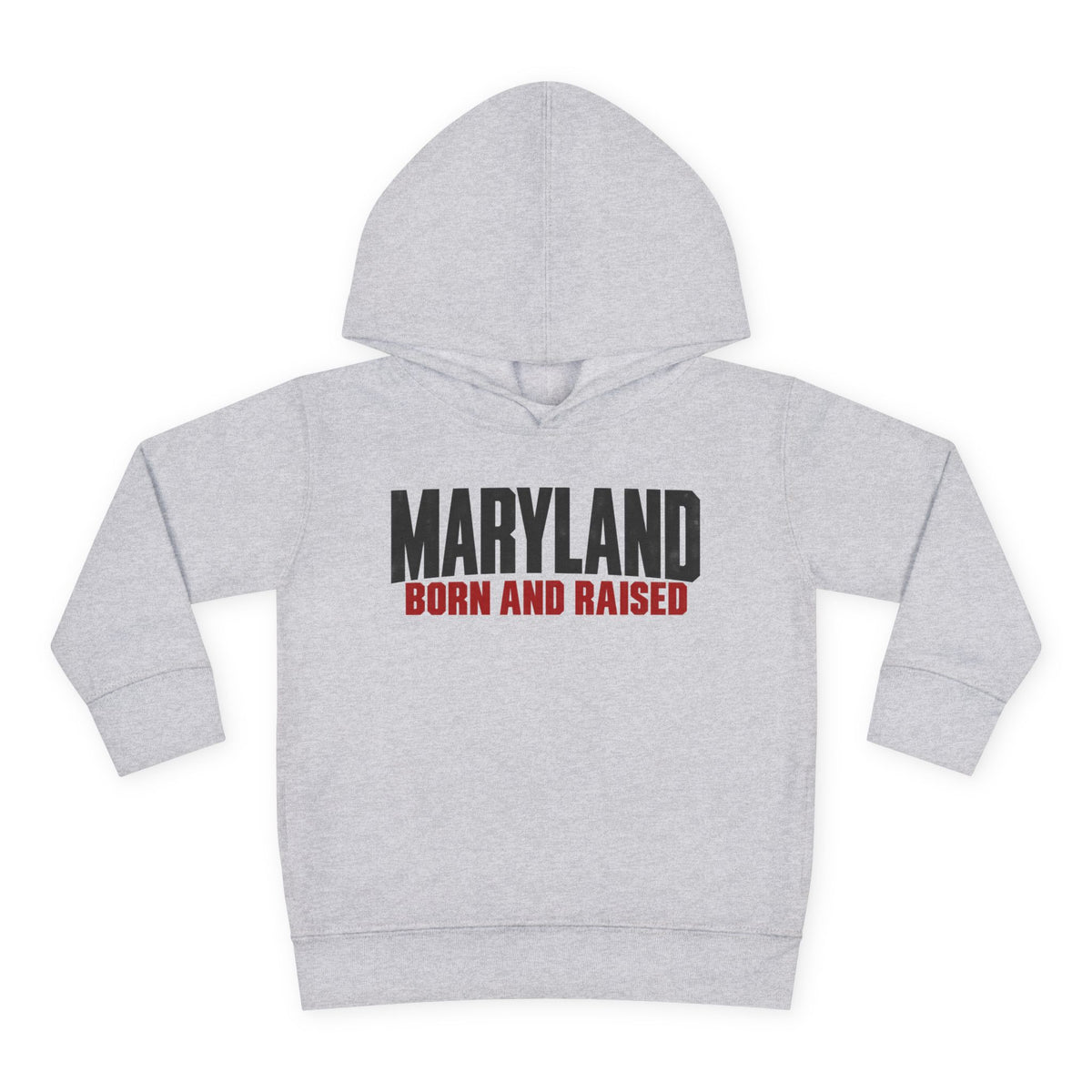 Maryland Born and Raised Modern Unisex Toddler Pullover Fleece Hoodie