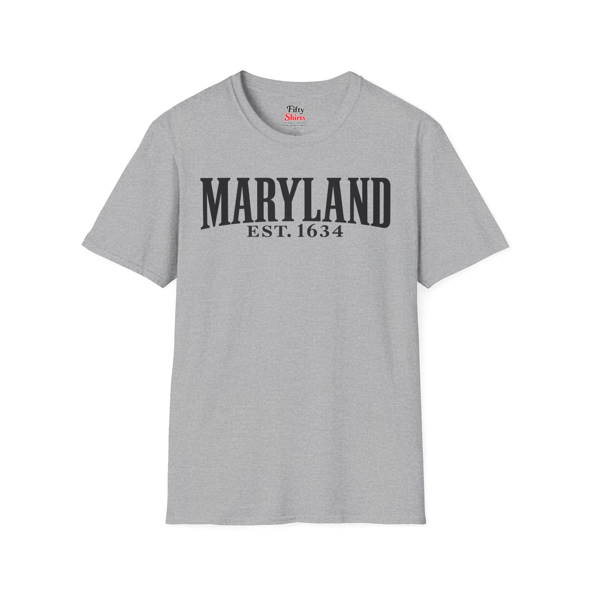 Maryland Est 1634 Unisex Softstyle T Shirt State Name Graphic Tee