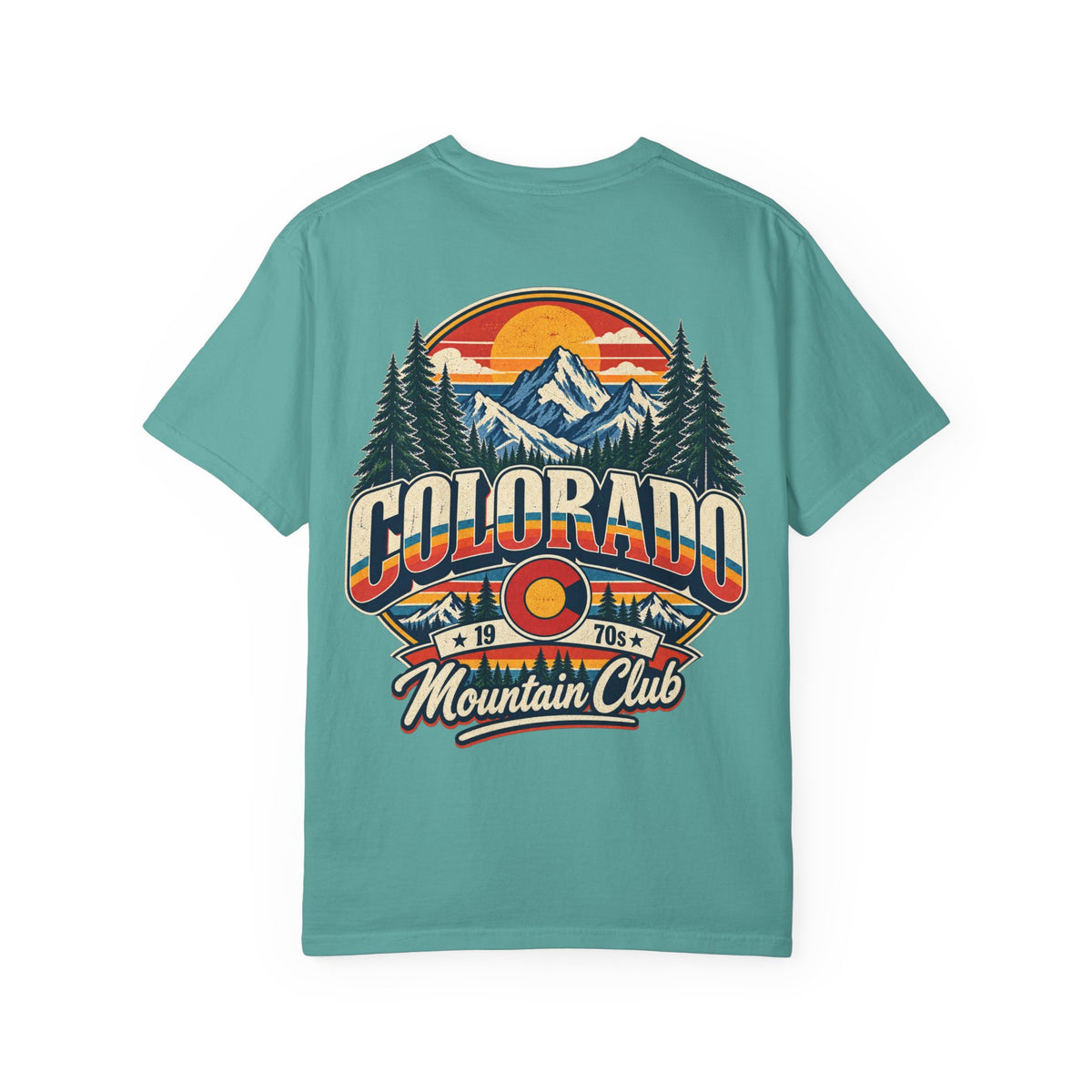 Colorado 1970s Mountain Club Unisex Comfort Color 1717 Streetwear Graphic Tee