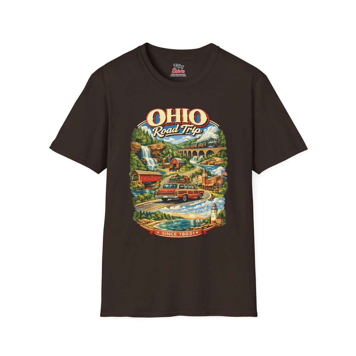 Ohio Road Trip Unisex Softstyle T Shirt State Pride Graphic Tee Collections FS03