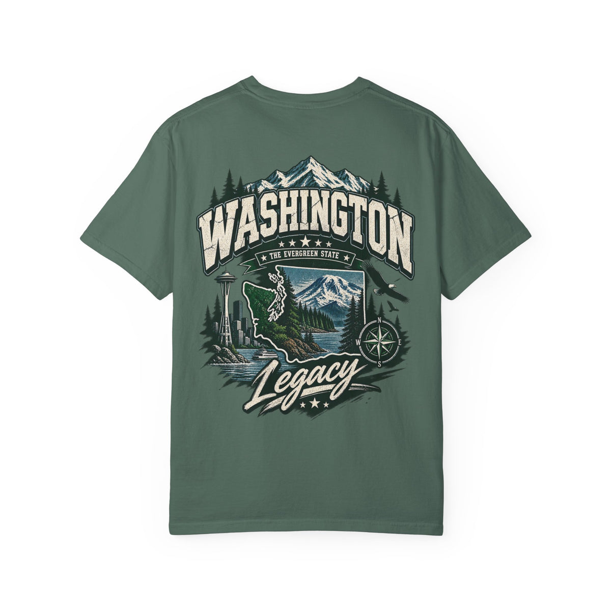 Washington State Legacy Unisex Comfort Color 1717 Streetwear Graphic Tee