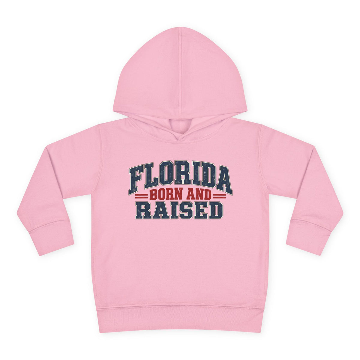 Florida Born and Raised Rustic Americana Unisex Toddler Pullover Fleece Hoodie
