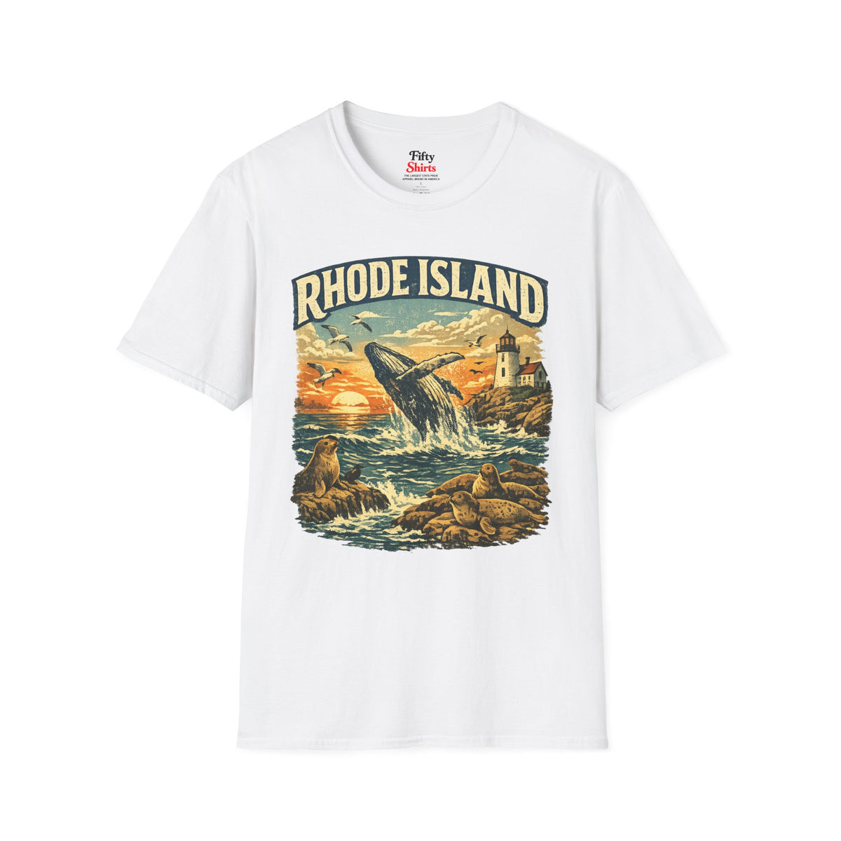 Rhode Island Wildlife Unisex Softstyle T Shirt State Pride Graphic Tee Collections FS03