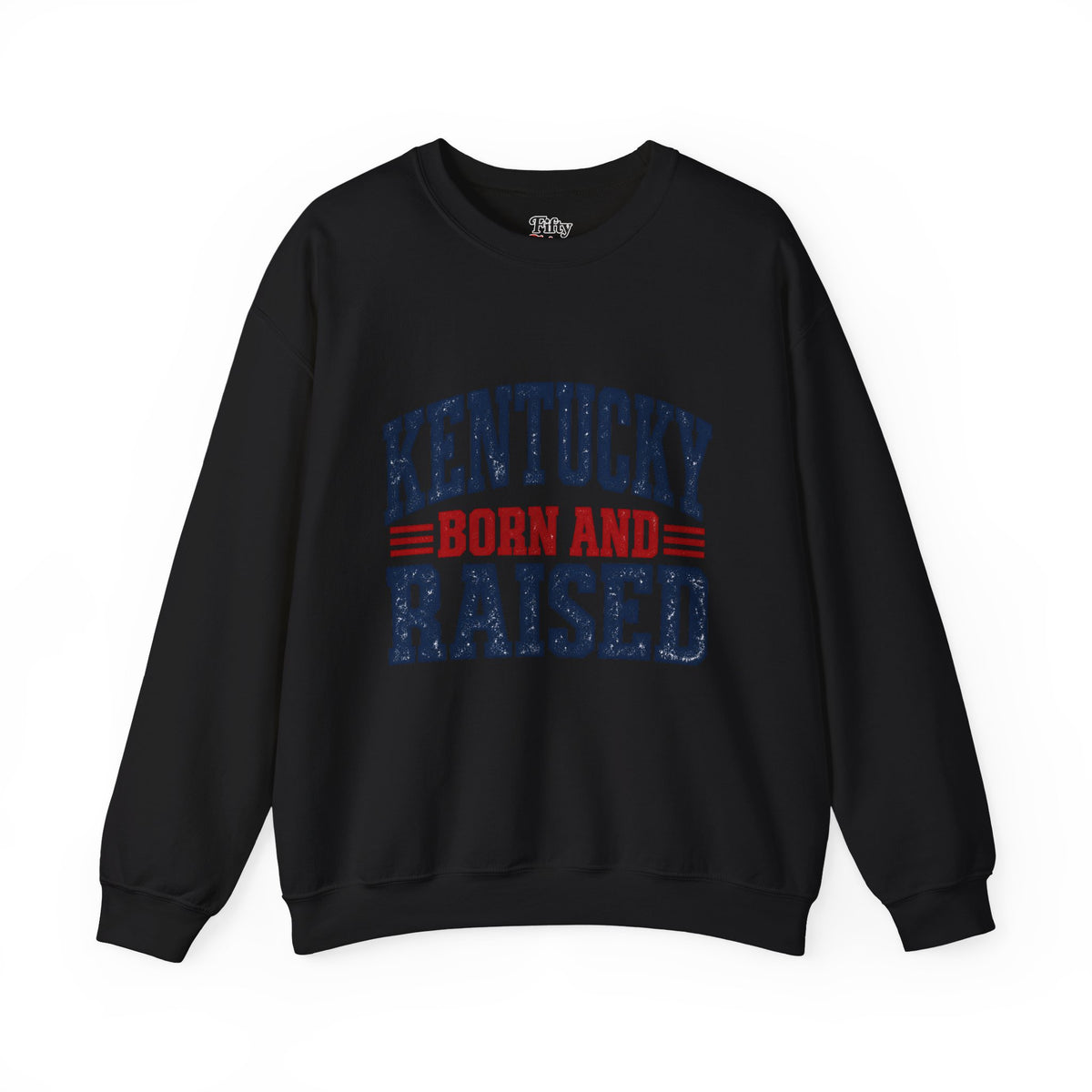 Kentucky Born and Raised Vintage Americana Unisex Sweatshirt Graphic
