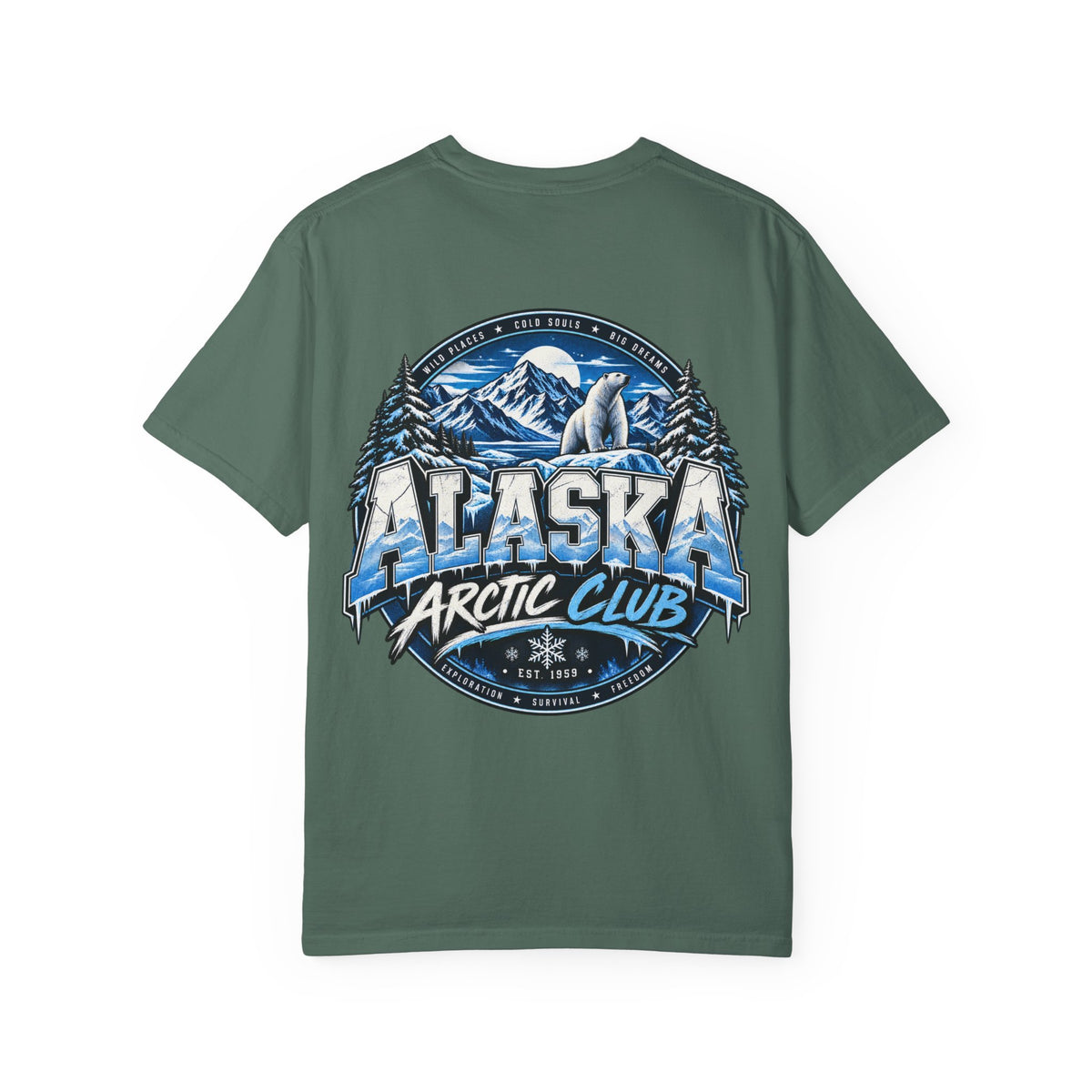 Alaska Arctic Club Unisex Comfort Color 1717 Streetwear Graphic Tee