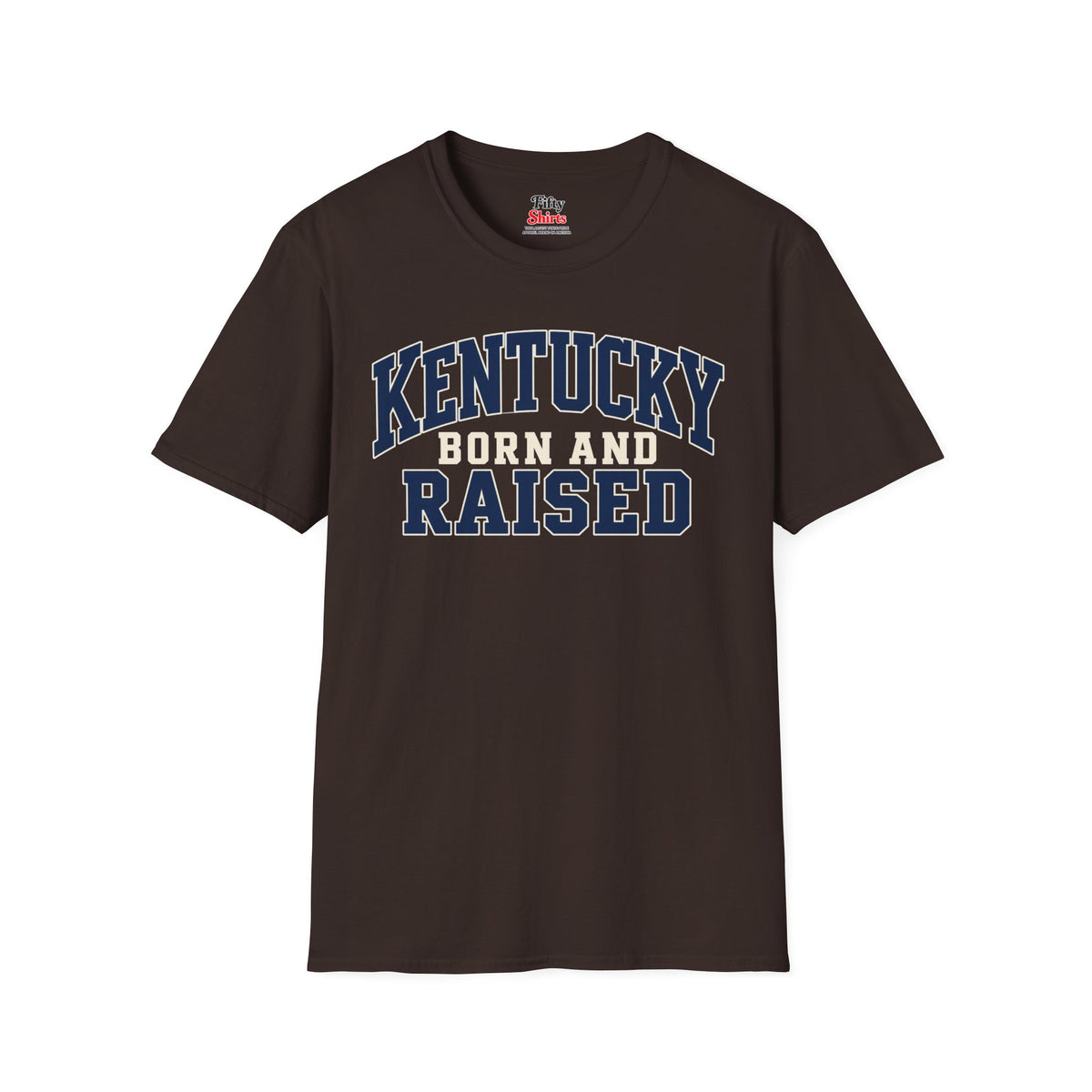 Kentucky Born and Raised Unisex Softstyle T Shirt State Name Graphic Tee