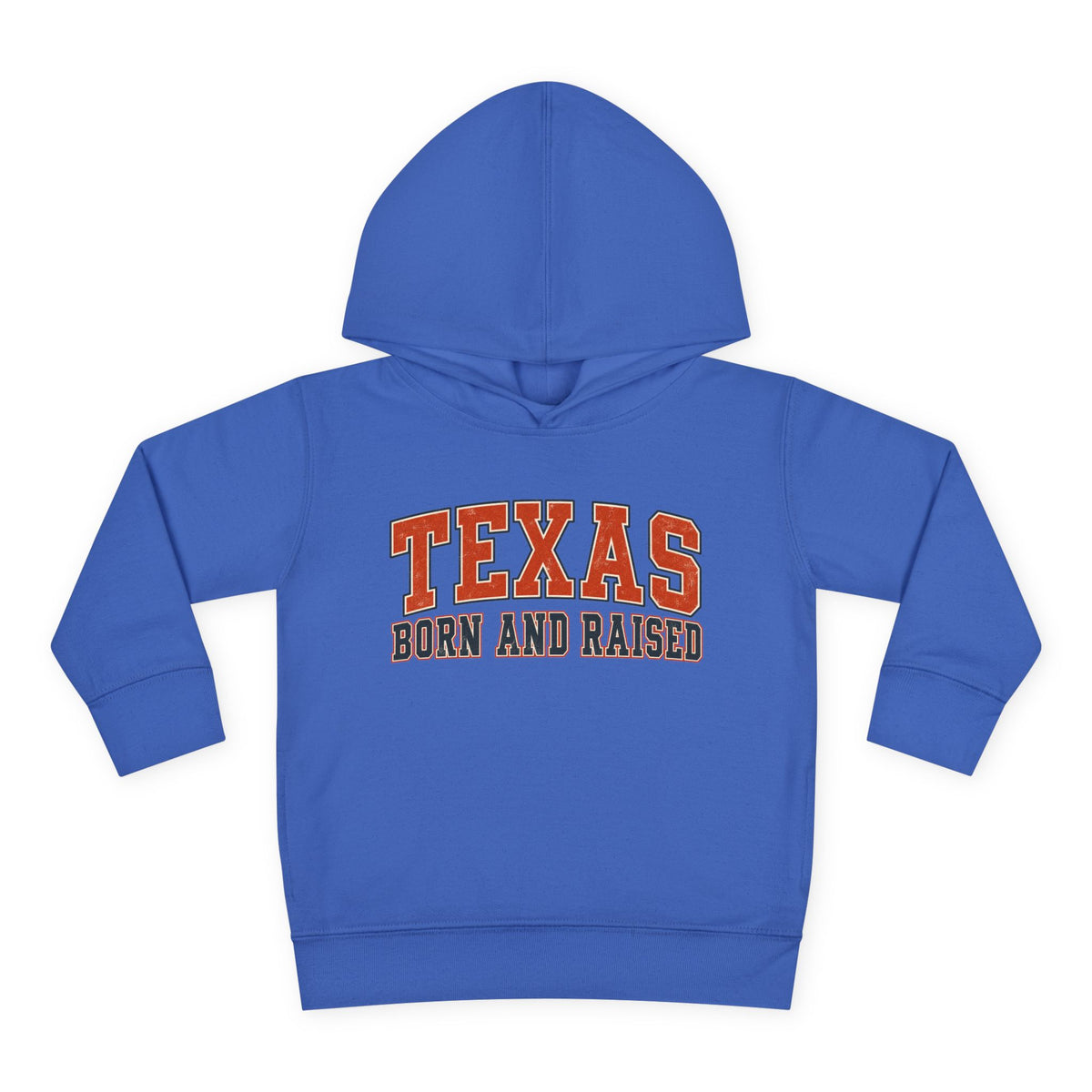 Texas Born and Raised Collegiate Unisex Toddler Pullover Fleece Hoodie