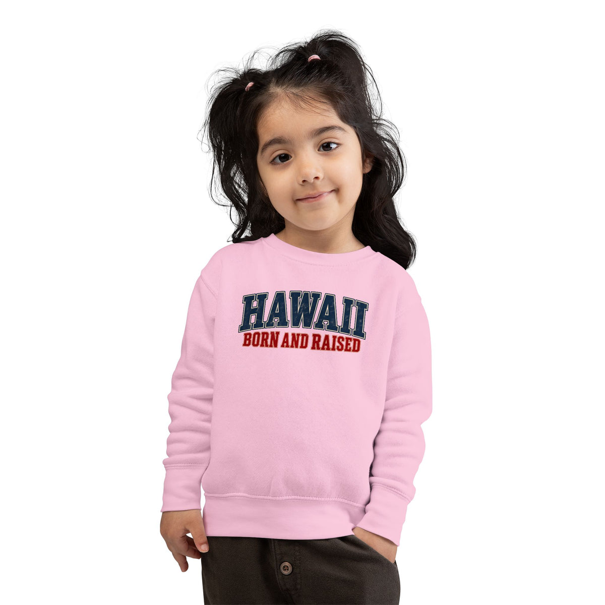 Hawaii Born and Raised Classic Heritage Unisex Toddler Sweatshirt