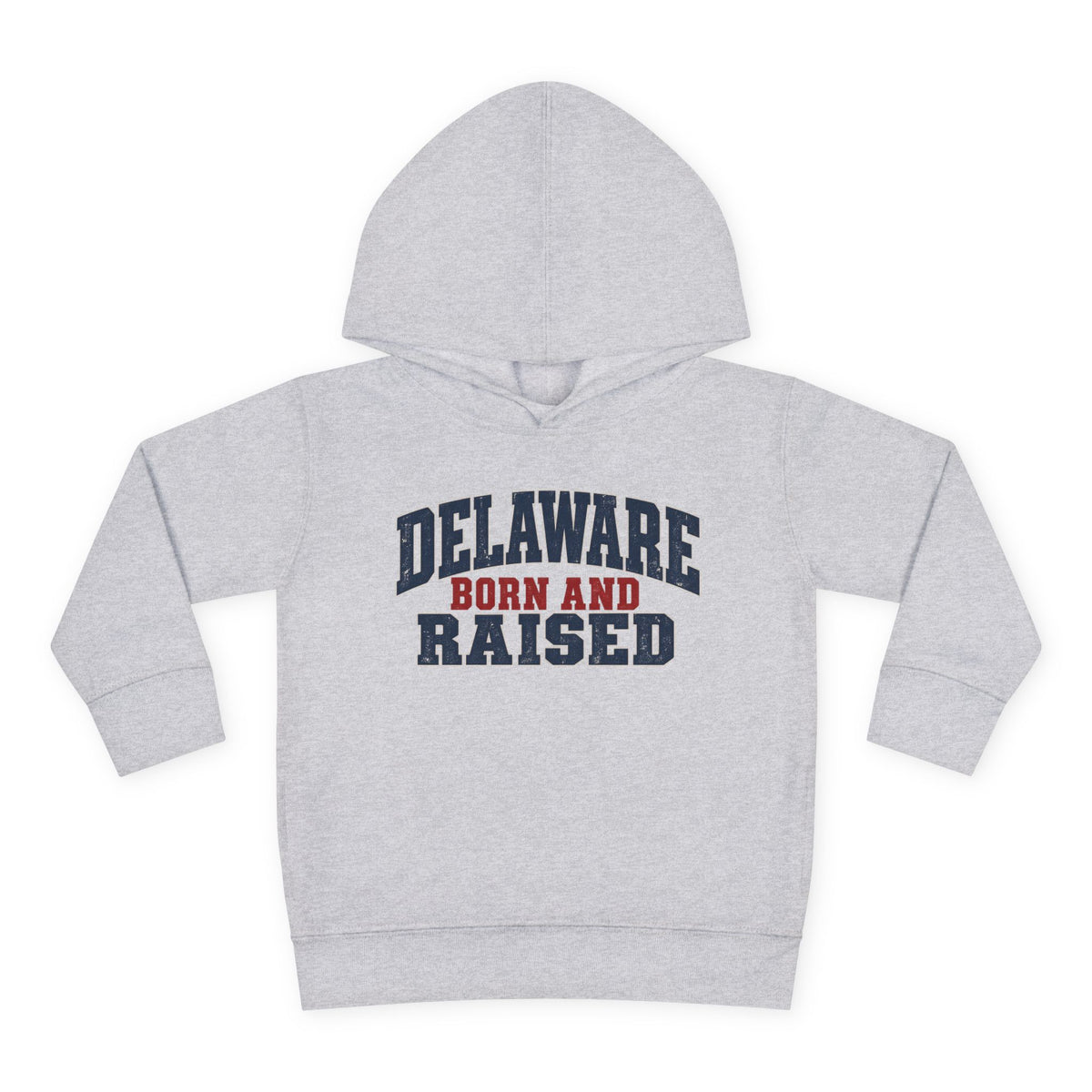 Delaware Born and Raised Rustic Heritage Unisex Toddler Pullover Fleece Hoodie