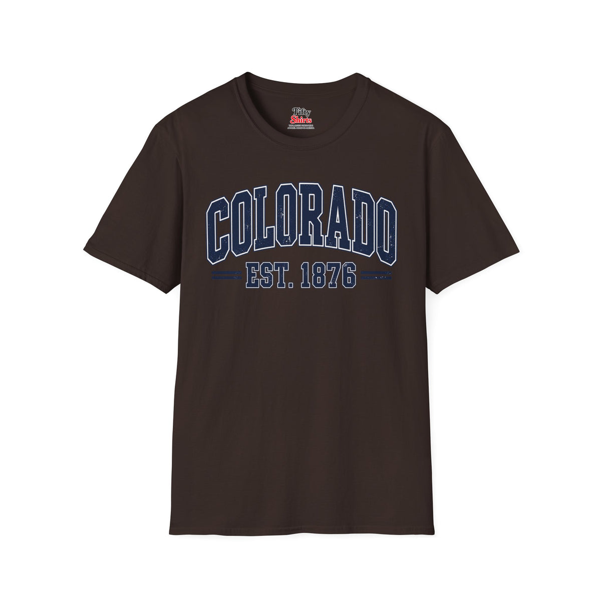 Colorado EST. 1876 Unisex Softstyle T Shirt State Name Graphic Tee