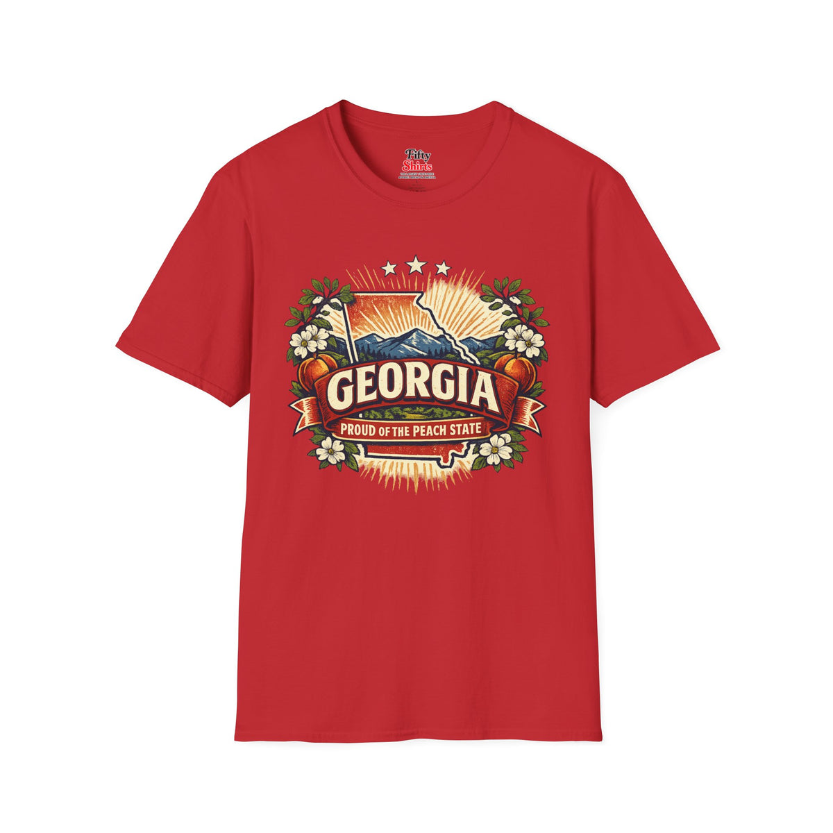 Georgia State Pride Unisex Softstyle T Shirt State Pride Graphic Tee Collections FS03