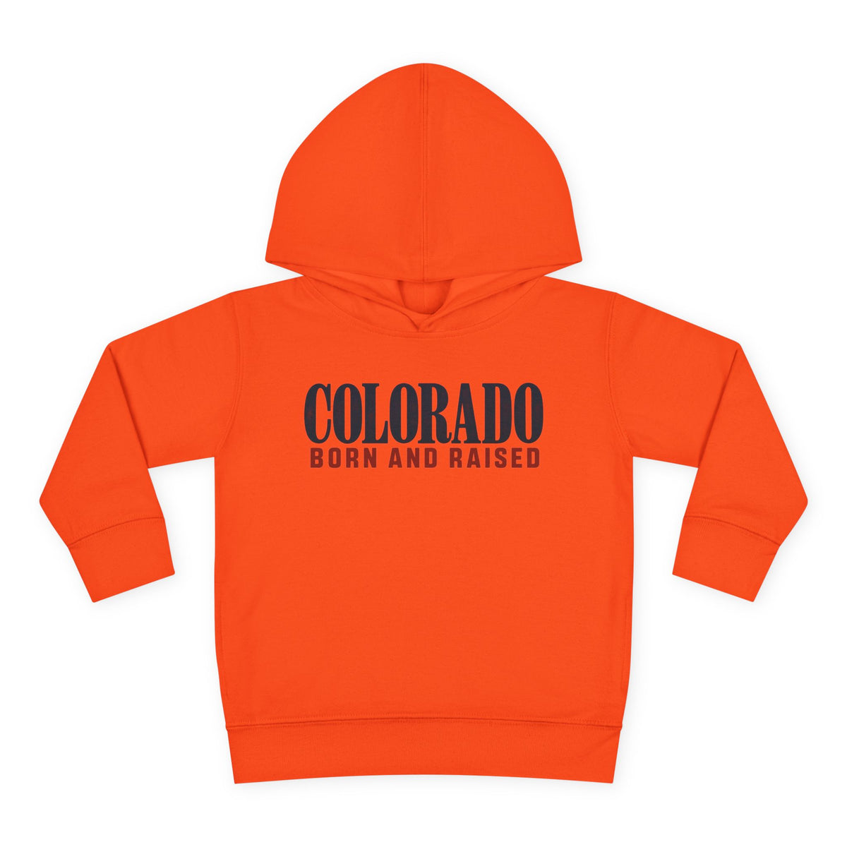 Colorado Born and Raised Premium Mountain Lifestyle Unisex Toddler Pullover Fleece Hoodie
