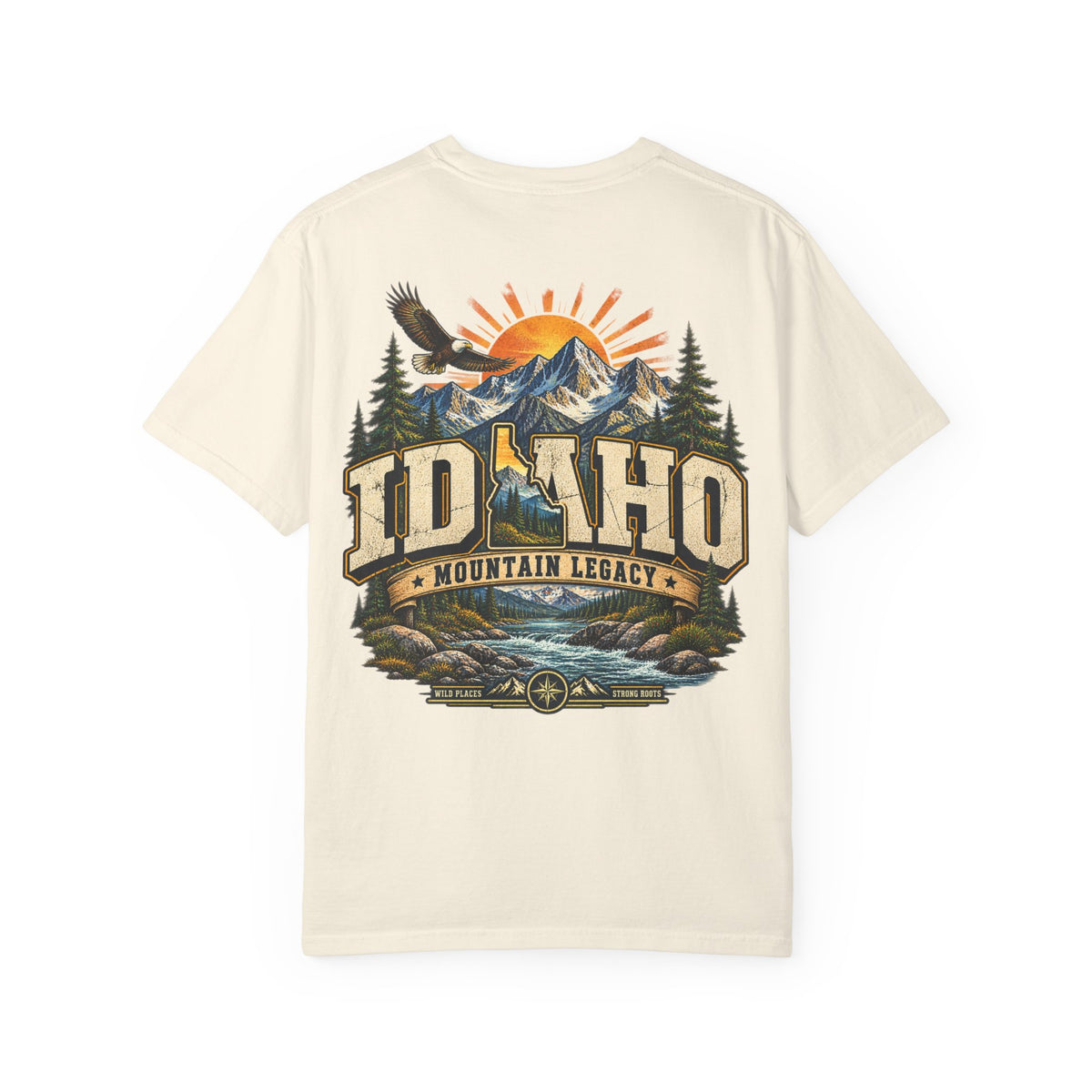 Idaho Mountain Legacy Unisex Comfort Color 1717 Streetwear Graphic Tee