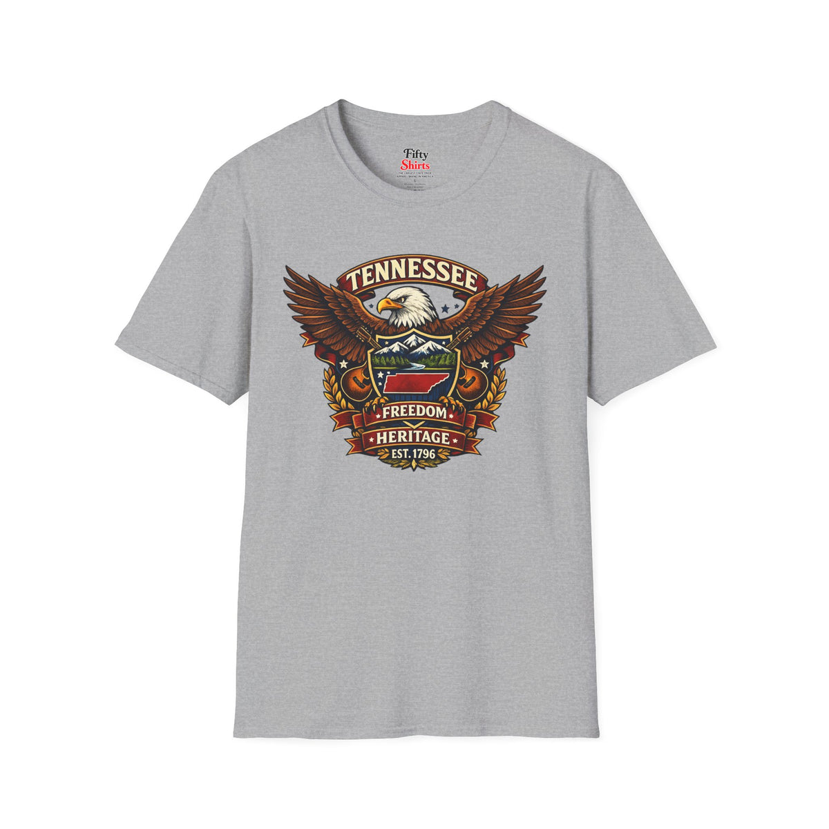 Tennessee Americana Eagle Unisex Softstyle T Shirt State Pride Graphic Tee Collections FS03