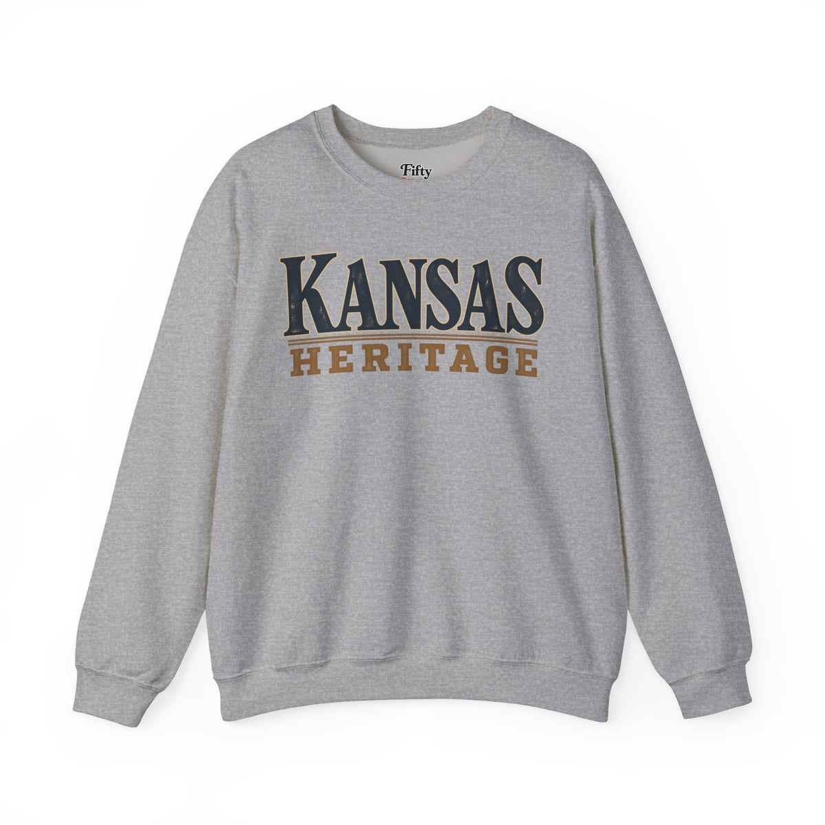 Kansas Heritage Unisex Crewneck Sweatshirt State Name Graphic