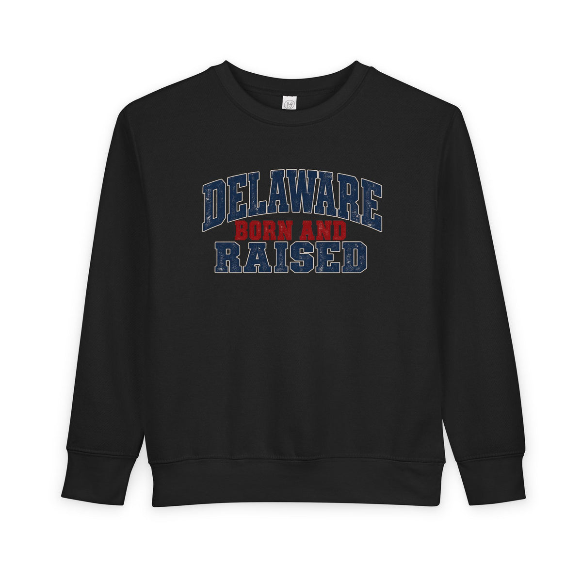 Delaware Born and Raised Rustic Heritage Unisex Toddler Sweatshirt