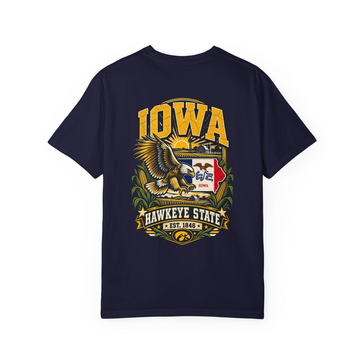 Iowa Hawkeye Legacy Unisex Comfort Color 1717 Streetwear Graphic Tee