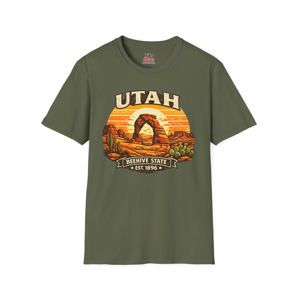 Utah Desert Sunset Unisex Softstyle T Shirt State Pride Graphic Tee Collections FS03