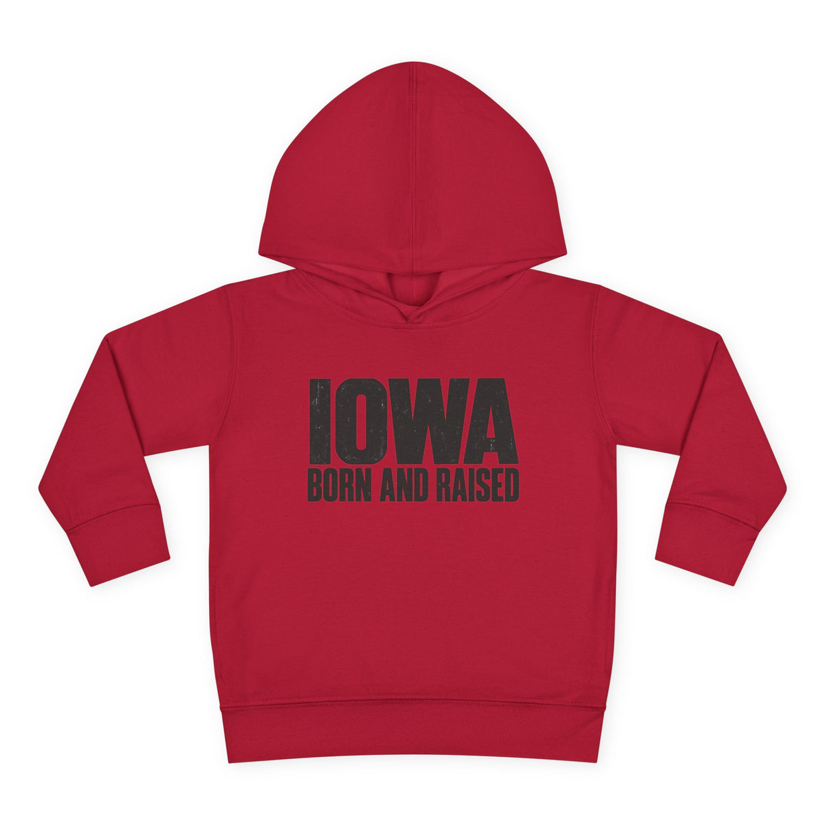 Iowa Born and Raised Modern Midwest Streetwear Unisex Toddler Pullover Fleece Hoodie