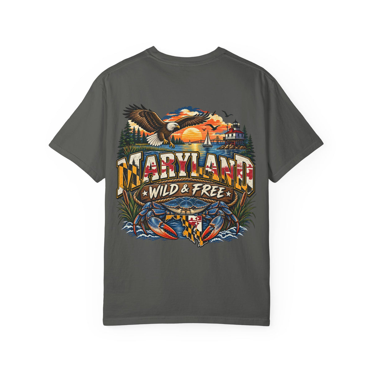 Maryland Wild & Free Unisex Comfort Color 1717 Streetwear Graphic Tee