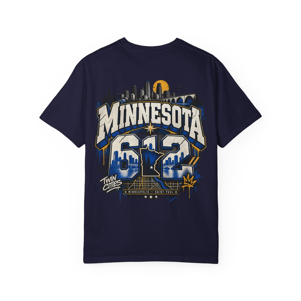 Minnesota 612 Unisex Comfort Color 1717 Streetwear Graphic Tee