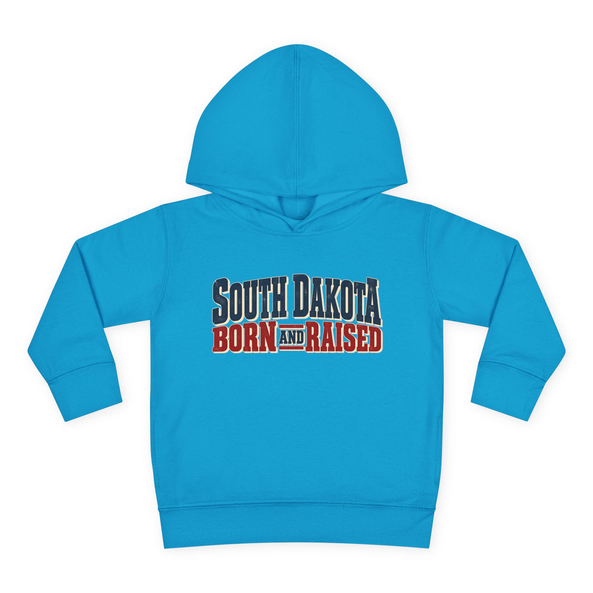 South Dakota Born and Raised Vintage Americana Unisex Toddler Pullover Fleece Hoodie