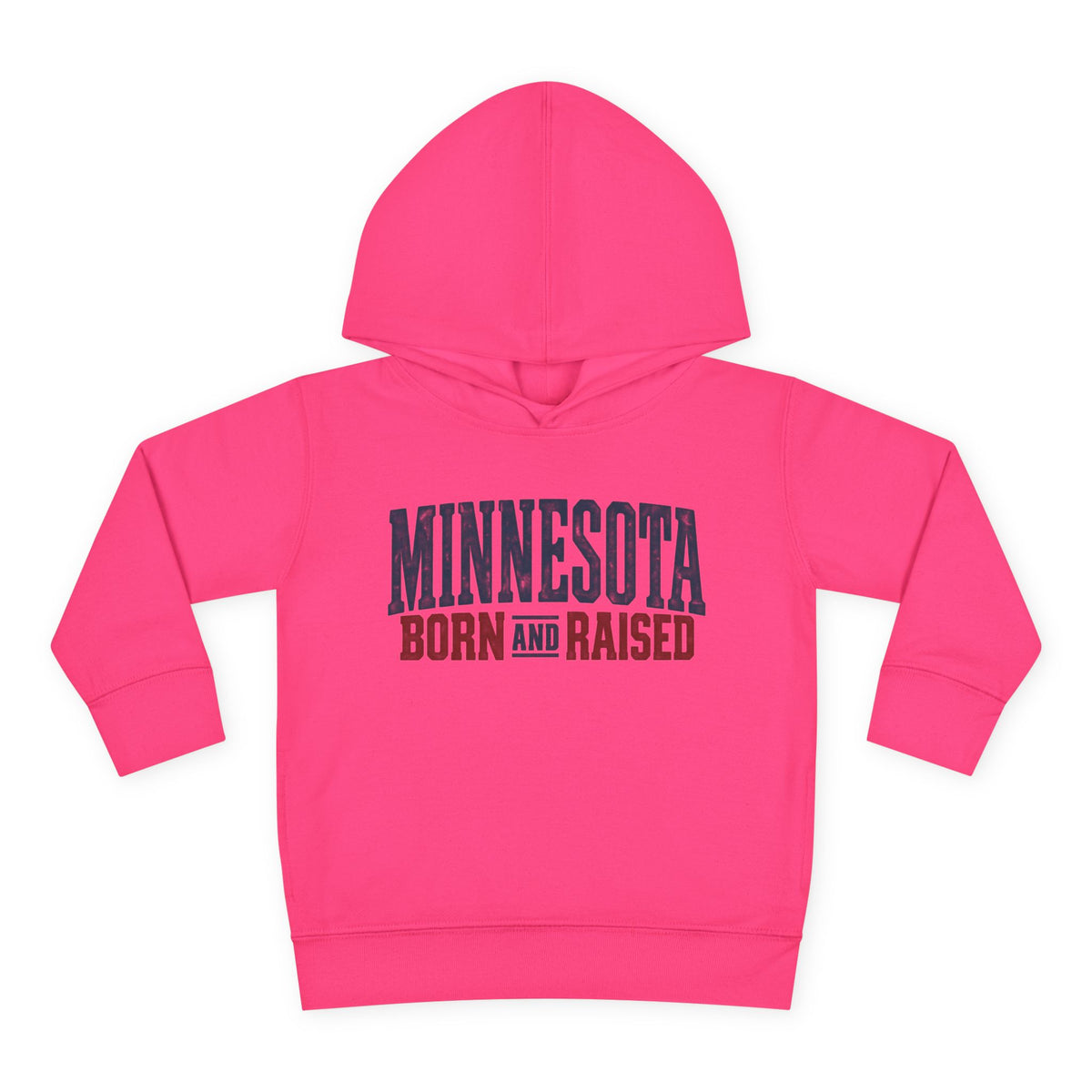 Minnesota Born and Raised Rustic Americana Unisex Toddler Pullover Fleece Hoodie