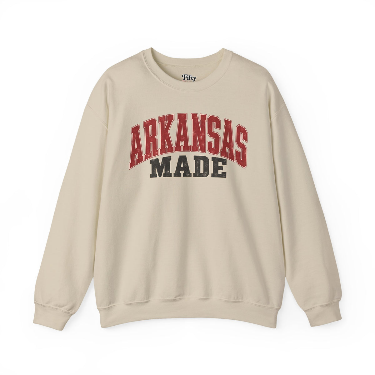 Arkansas Made Unisex Crewneck Sweatshirt State Name Graphic