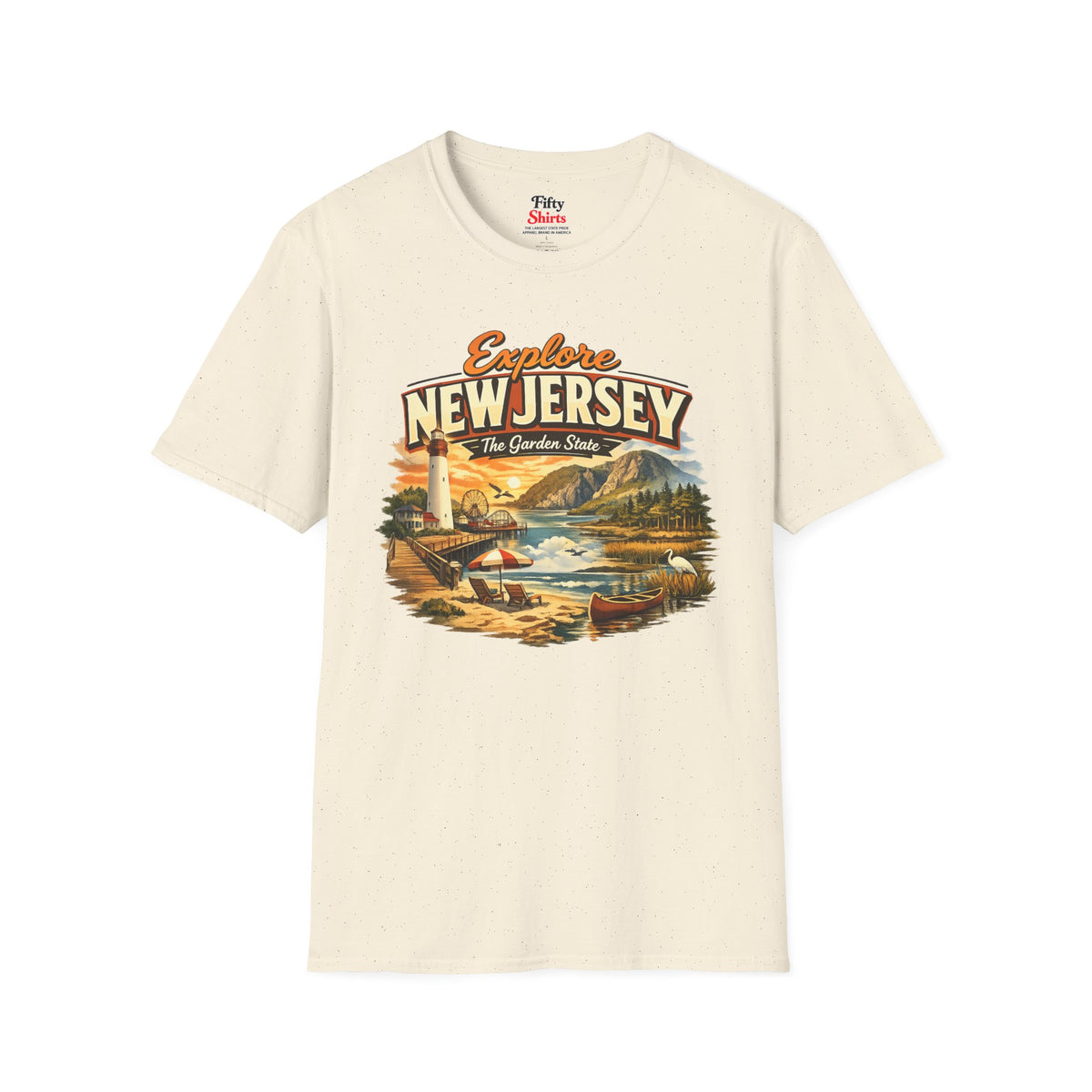 Explore New Jersey Unisex Softstyle T Shirt State Pride Graphic Tee Collections FS03