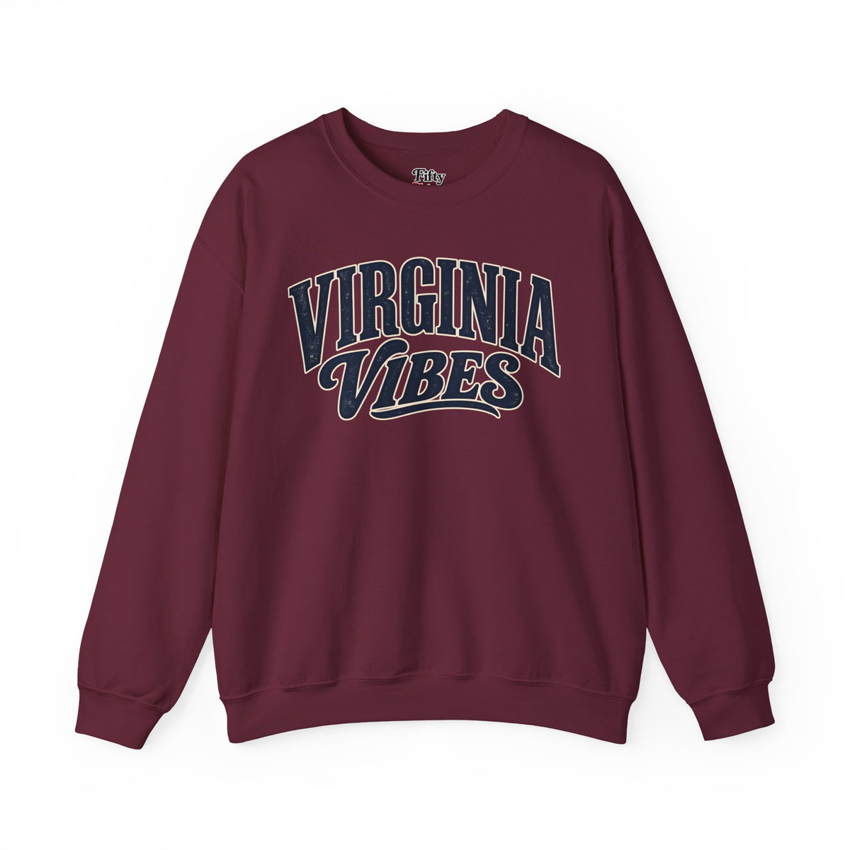 Virginia Vibes Unisex Crewneck Sweatshirt State Name Graphic