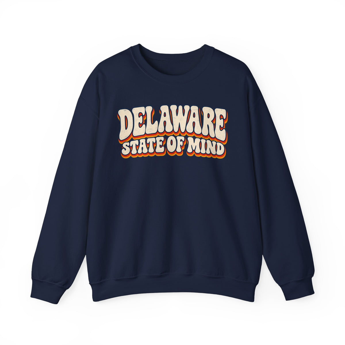 Delaware State of Mind Unisex Crewneck Sweatshirt State Name Graphic