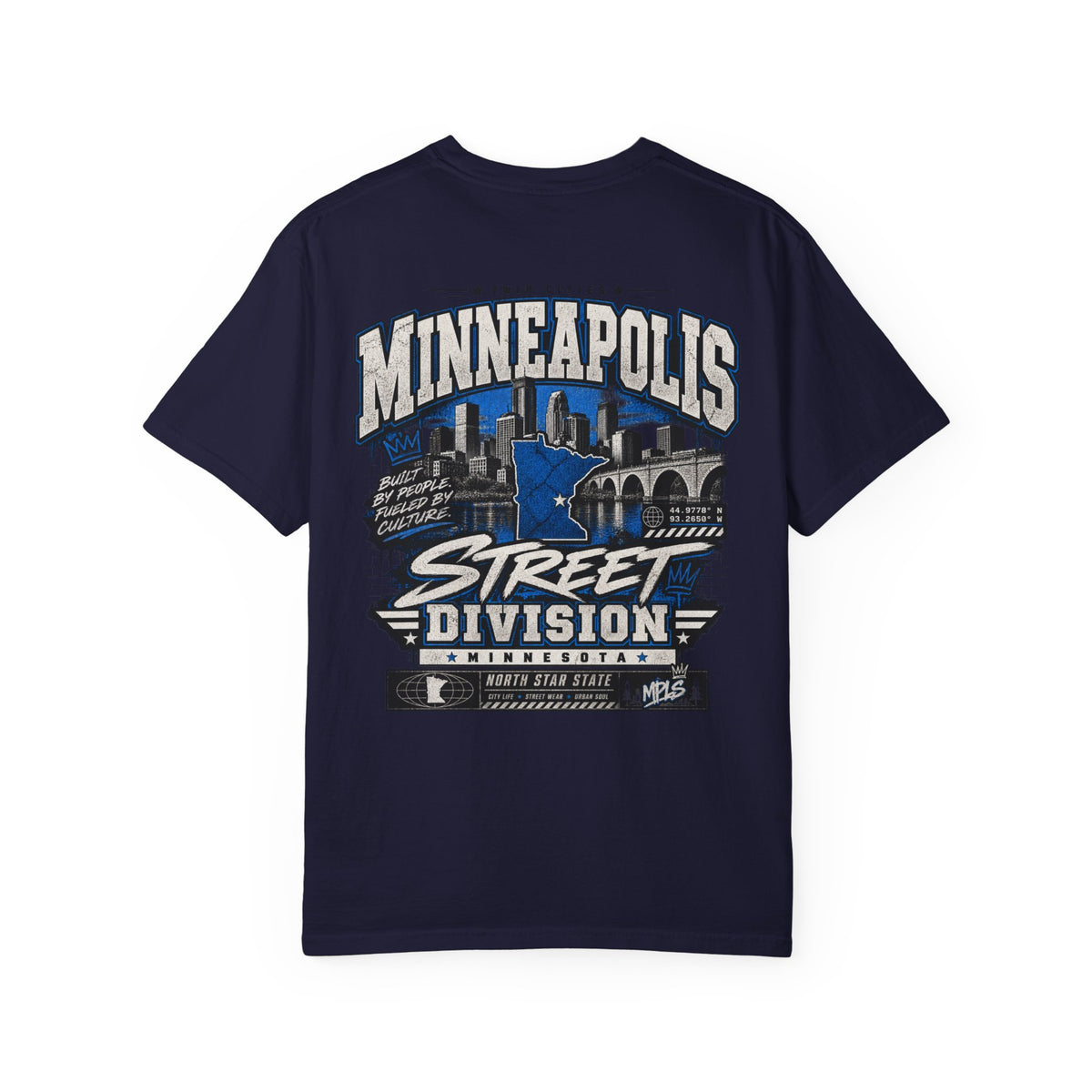 Minnesota Minneapolis Street Division Unisex Comfort Color 1717 Streetwear Graphic Tee