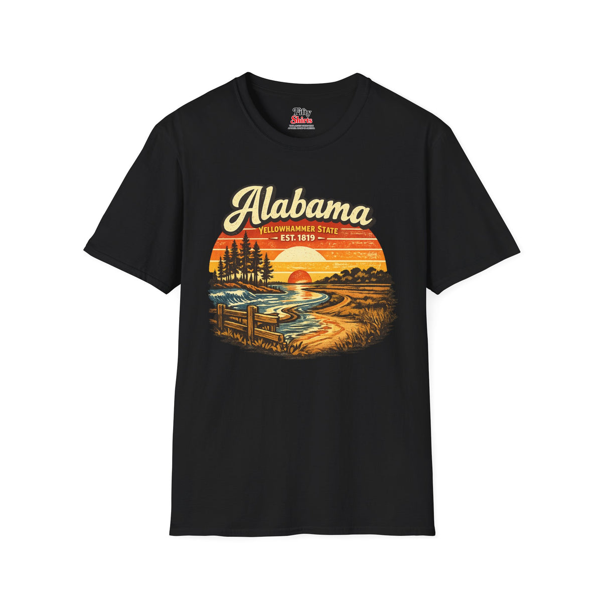Alabama Southern Sunset Unisex Softstyle T Shirt State Pride Graphic Tee Collections FS03