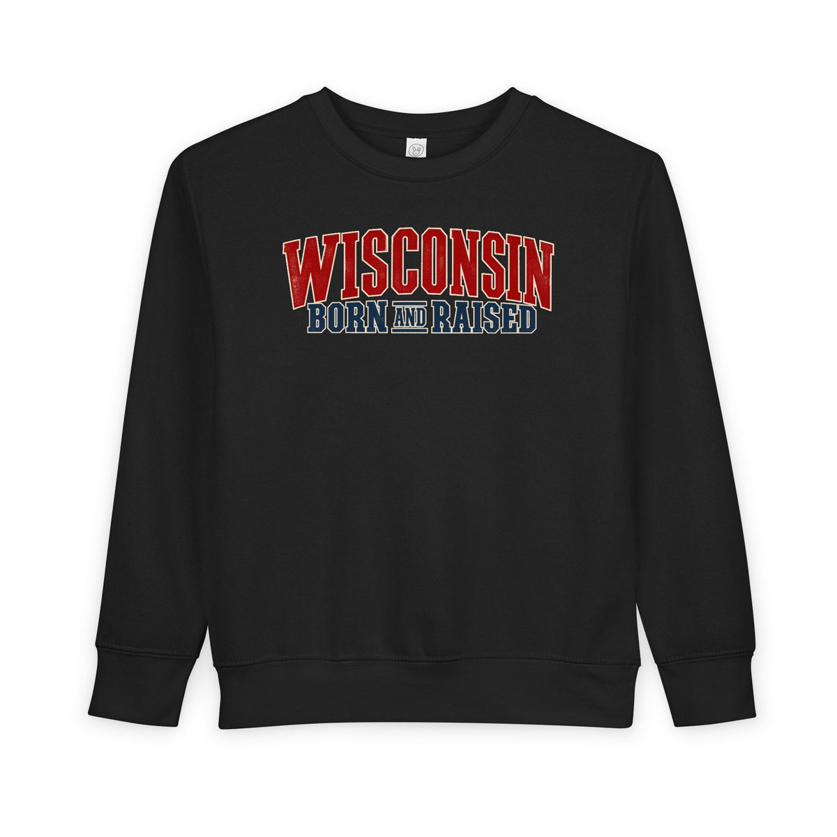 Wisconsin Born and Raised Great Lakes Heritage Unisex Toddler Sweatshirt
