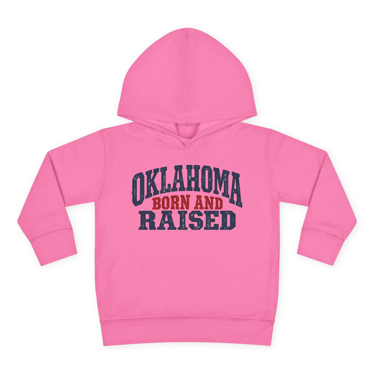 Oklahoma Born and Raised Rustic Americana Unisex Toddler Pullover Fleece Hoodie