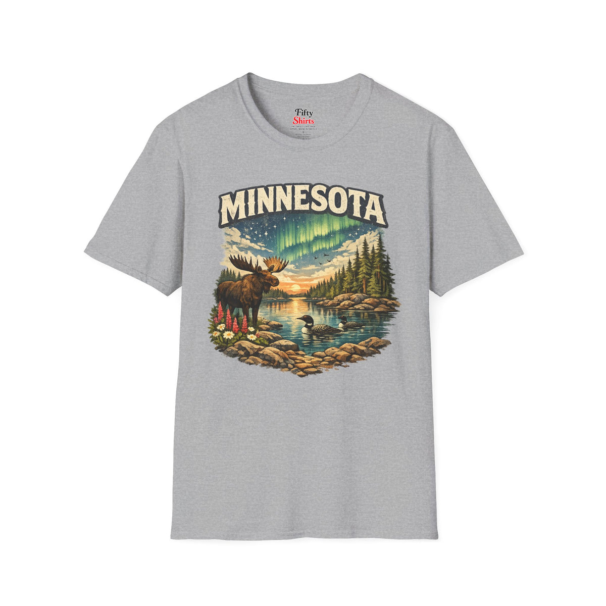 Minnesota Wildlife Unisex Softstyle T Shirt State Pride Graphic Tee Collections FS03