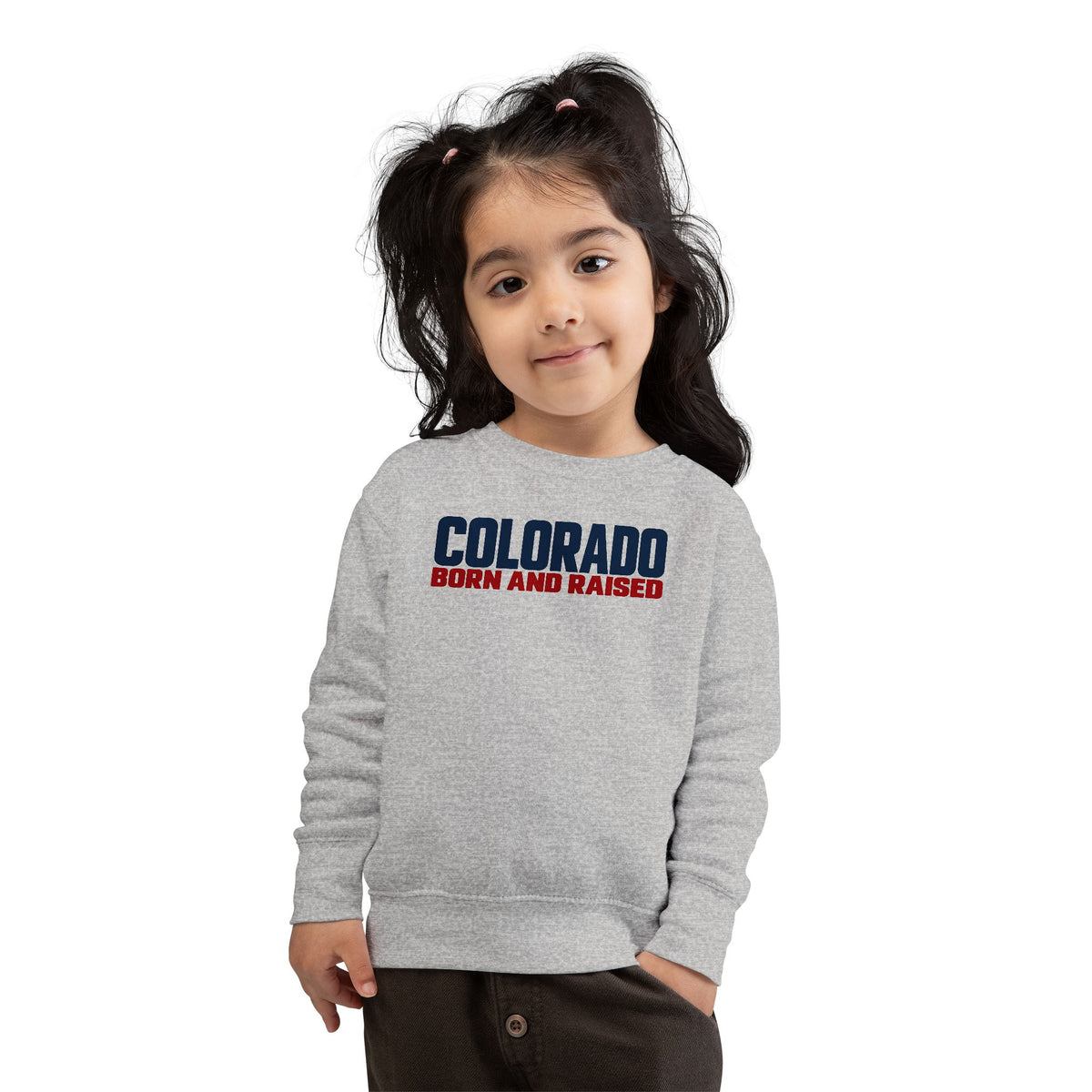 Colorado Born and Raised Minimal Modern Unisex Toddler Sweatshirt