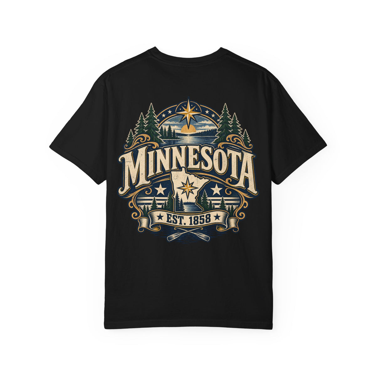 Minnesota Established 1858 Unisex Comfort Color 1717 Streetwear Graphic Tee