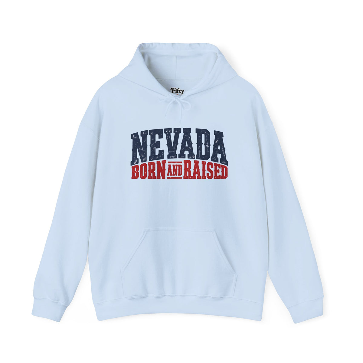 Nevada Born and Raised Rugged Western Unisex Hoodie Graphic