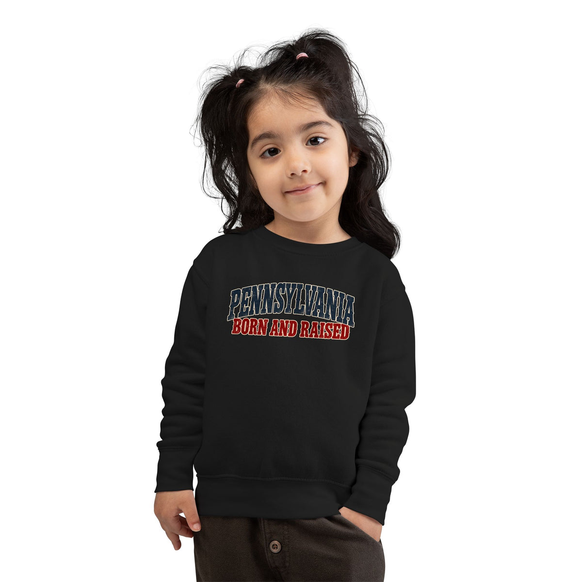 Pennsylvania Born and Raised Rust Belt Americana Unisex Toddler Sweatshirt