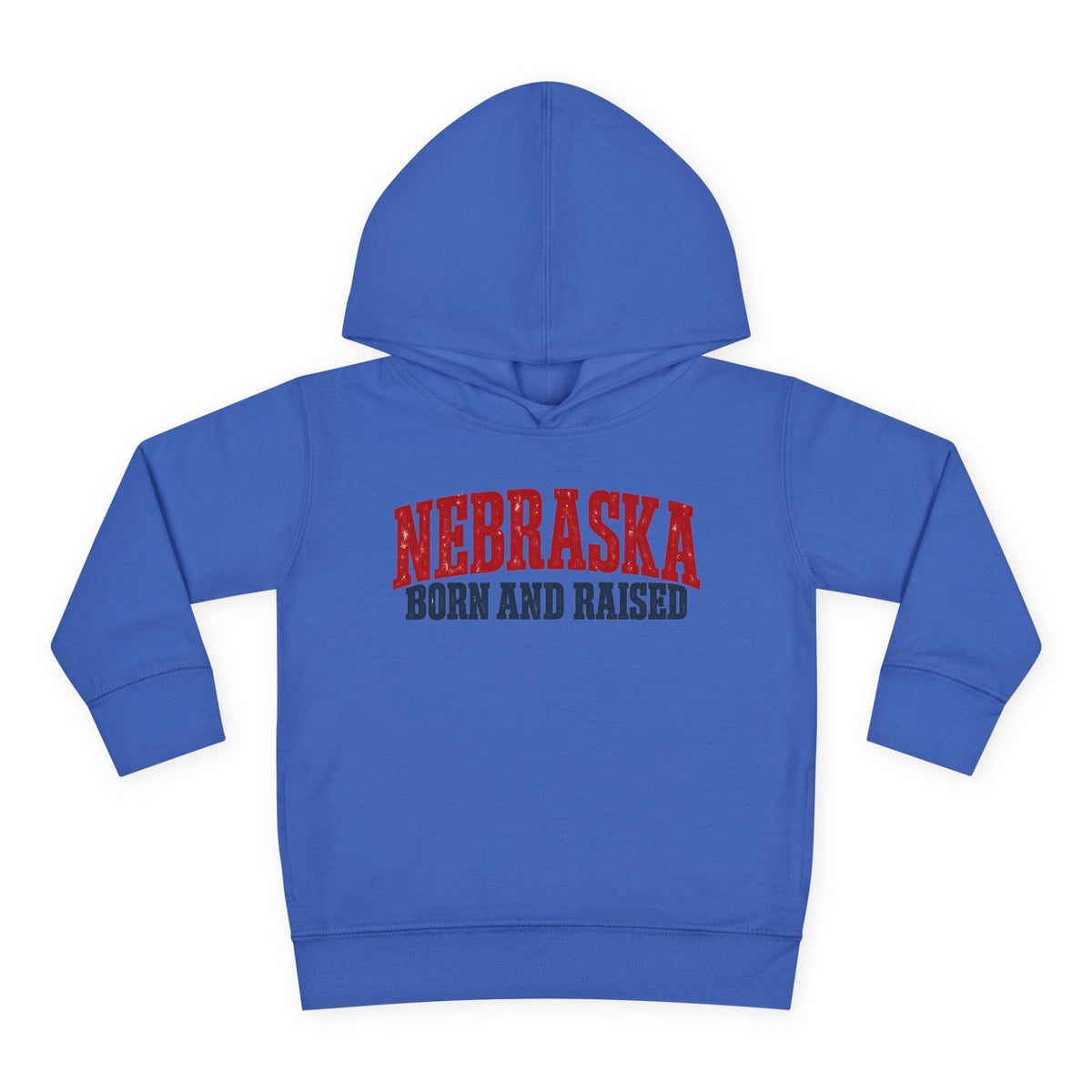 Nebraska Born and Raised Great Plains Heritage Unisex Toddler Pullover Fleece Hoodie