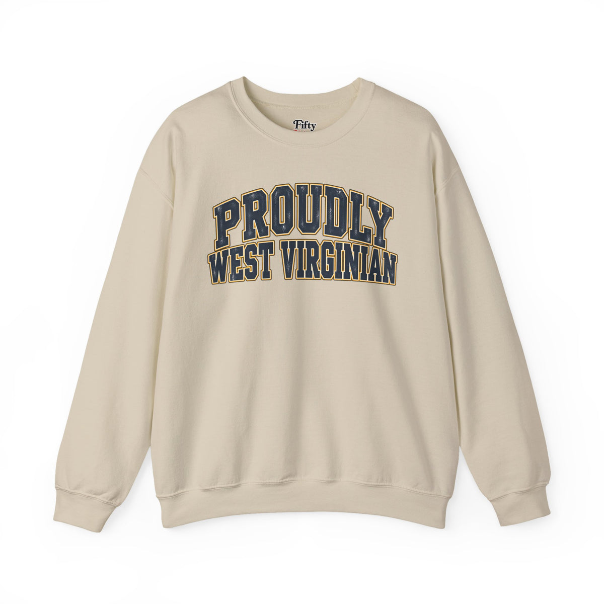 Proudly West Virginian Virginia Unisex Crewneck Sweatshirt State Name Graphic