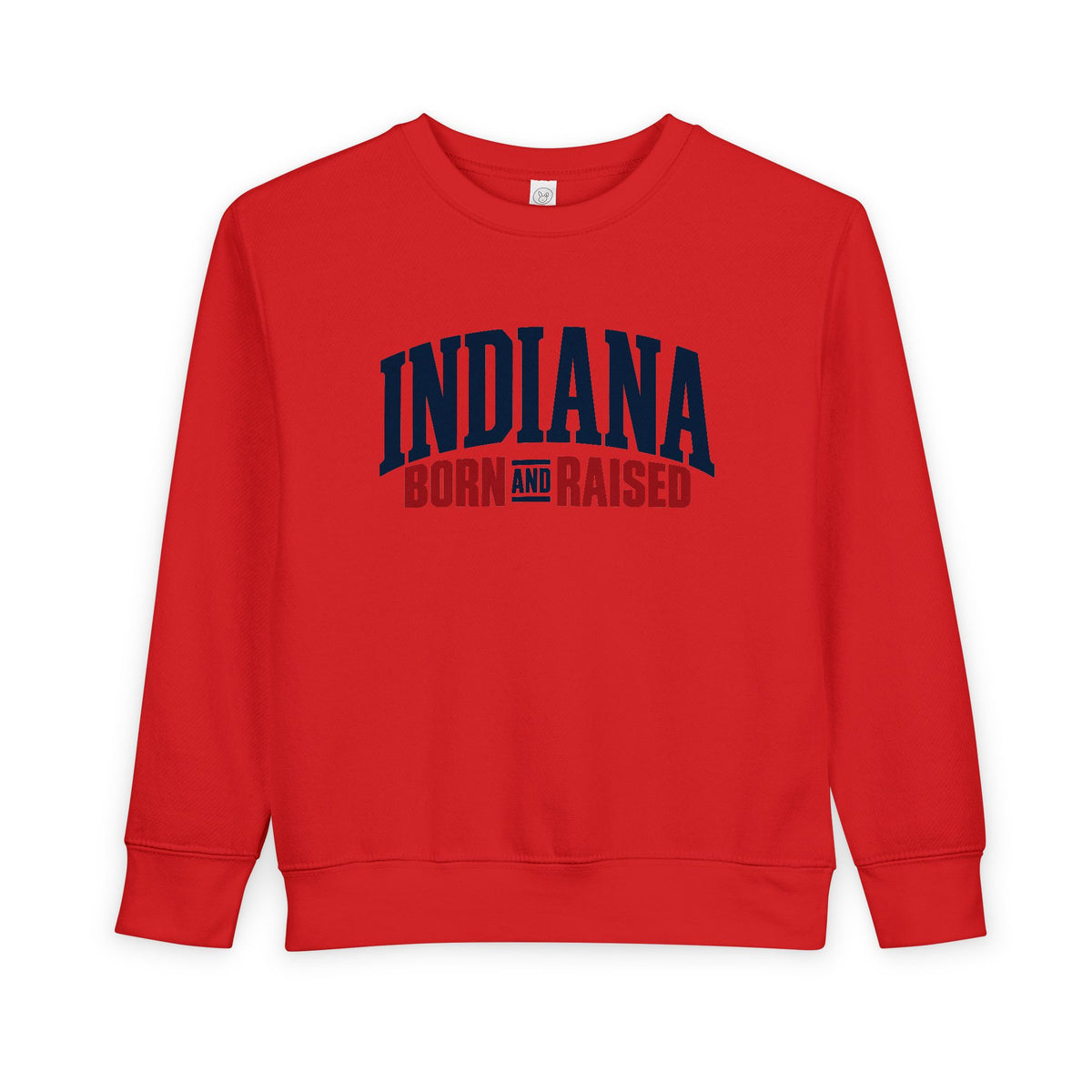 Indiana Born and Raised Premium Heritage Unisex Toddler Sweatshirt