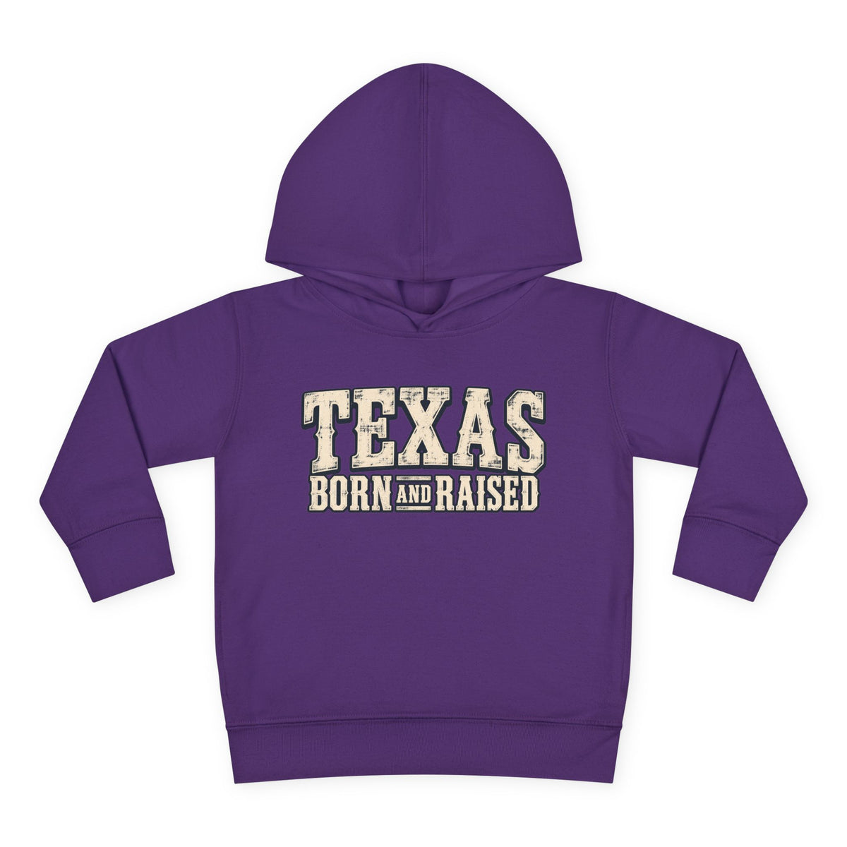 Texas Born and Raised Old-School Ranch Heritage Unisex Toddler Pullover Fleece Hoodie