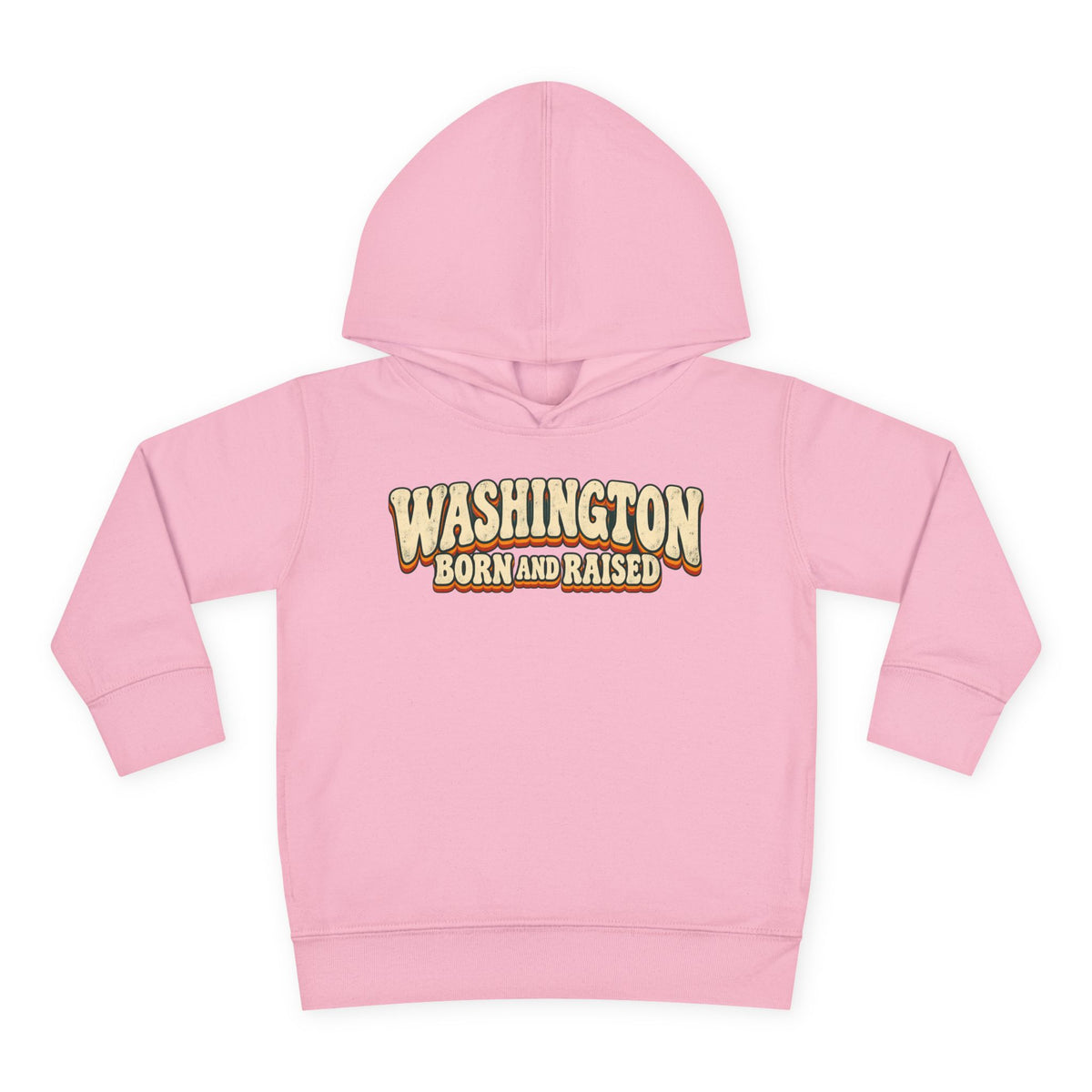 Washington Born and Raised Vintage 1970s Unisex Toddler Pullover Fleece Hoodie