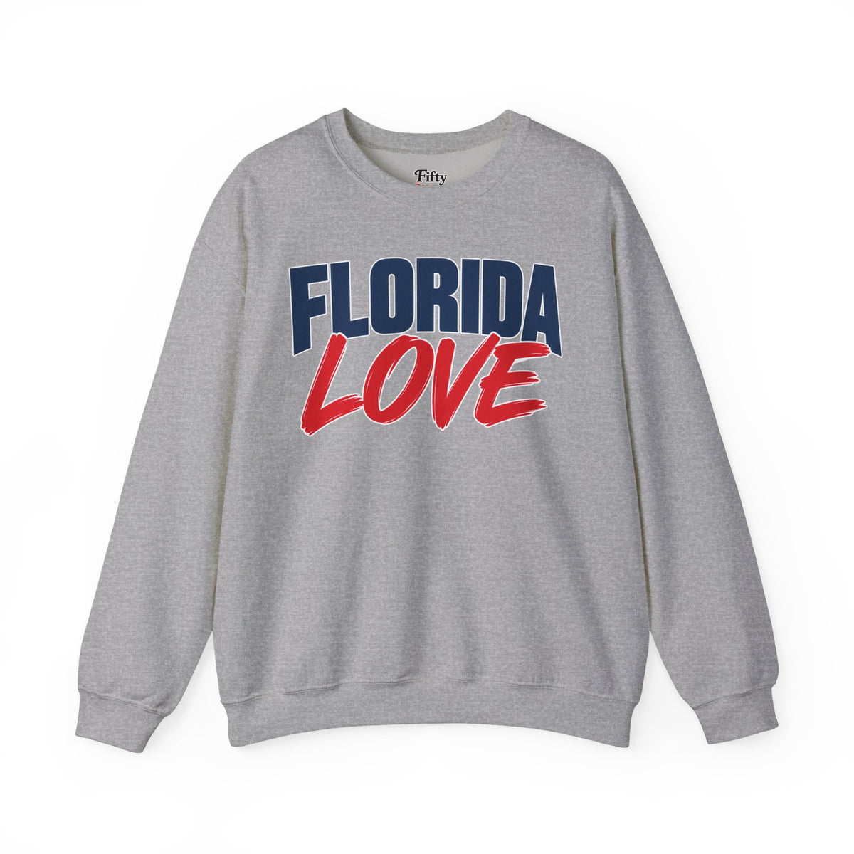 Florida Love Unisex Crewneck Sweatshirt State Name Graphic