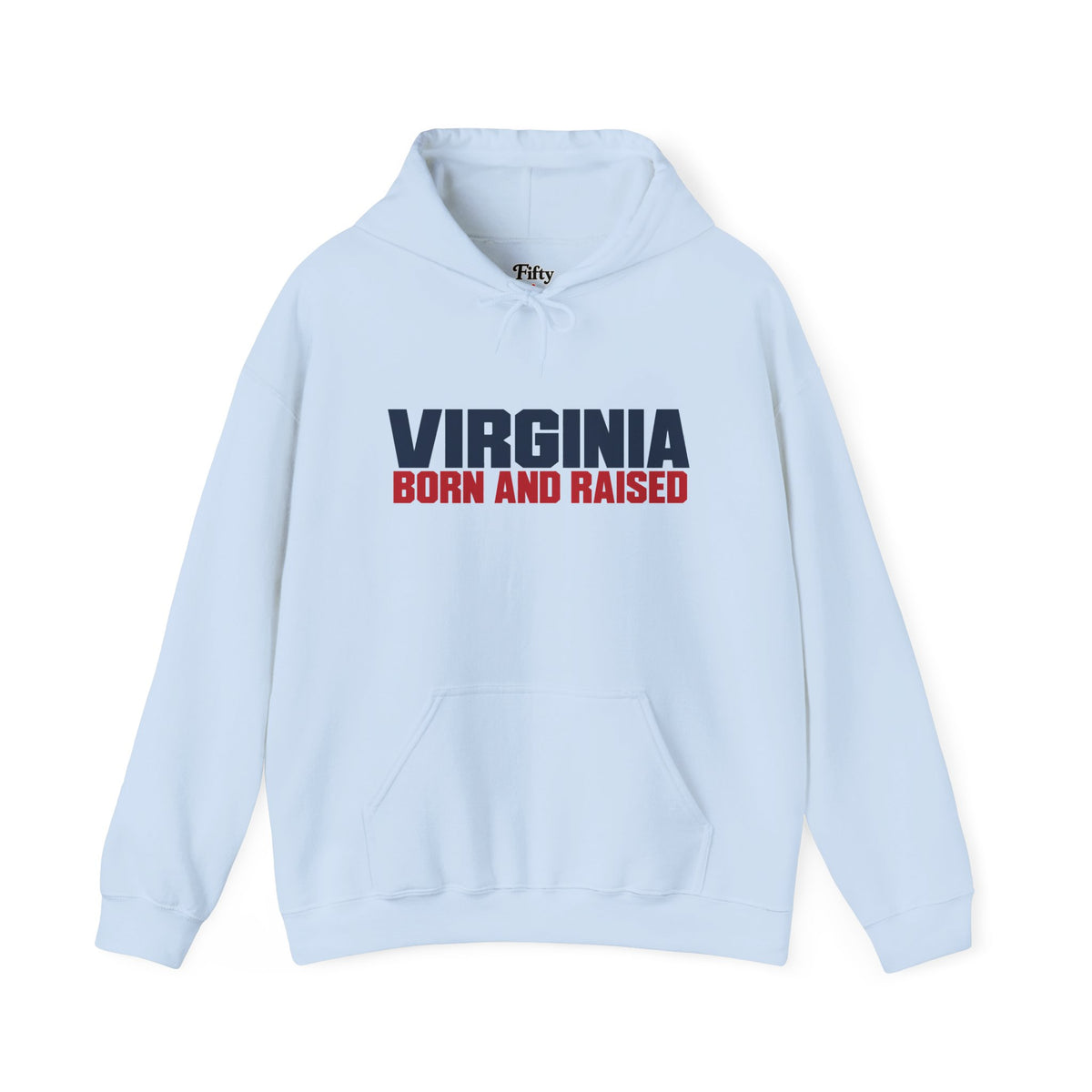 Virginia Born and Raised Minimal Modern Unisex Hoodie Graphic